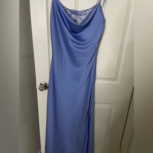Long light blue dress